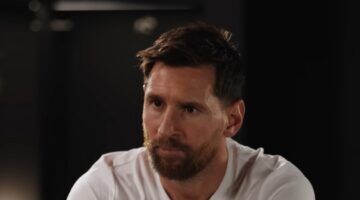 Lionel Messi tijdens een interview
