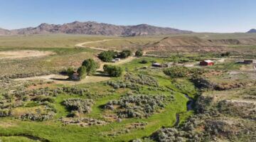 De ranch van Christopher Robinson in Wyoming