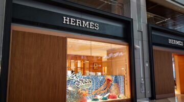 Een winkel van Herm&egrave;s, het merk dat een recordomzet heeft gerealiseerd