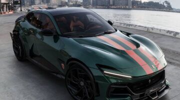 De voorzijde van de Ferrari Purosangue Magnos