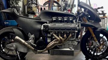 De motorfiets met een Ferrari-motor