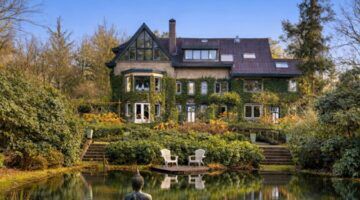 Het landhuis op het landgoed op de Veluwe