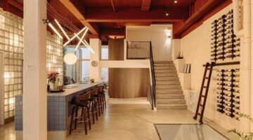 De binnenzijde van de loft in Rotterdam