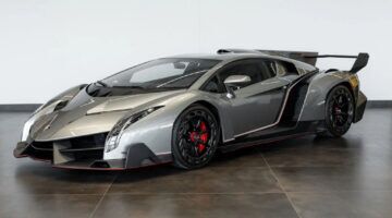 Het zijaanzicht van de Lamborghini Veneno
