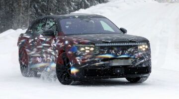 De voorzijde van de elektrische Bentley