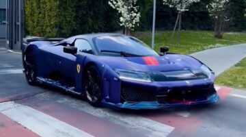 De voor Lewis Hamilton samengestelde Ferrari F80