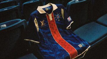 E&eacute;n van de kledingstukken die Louis Vuitton en Paris Saint-Germain hebben onthuld