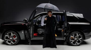 Cyril Kongo voor de speciale Rolls-Royce Black Badge Cullinan