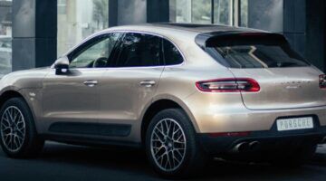 De achterzijde van een Porsche Macan