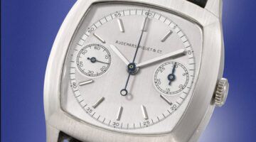 Christie's veilt deze Audemars Piguet uit 1930, &eacute;&eacute;n van de vroegste chronografen van het merk