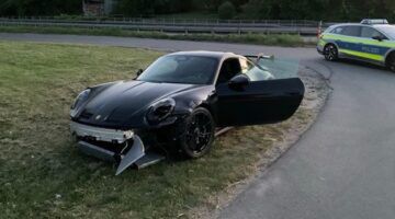 De in Duitsland achtergelaten Porsche