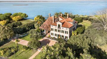 Het priv&eacute;-eiland nabij Veneti&euml;