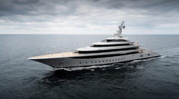 Het superjacht Nixie van de scheepswerf L&uuml;rssen
