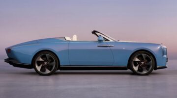 De zijkant van de nieuwe Rolls-Royce