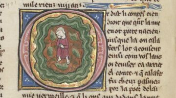 Een detailshot van het Arthur-manuscript