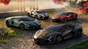 Vier exemplaren van de Lamborghini Revuelto Impavido