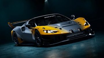 De voorzijde van de Ferrari 296 GT Modificata