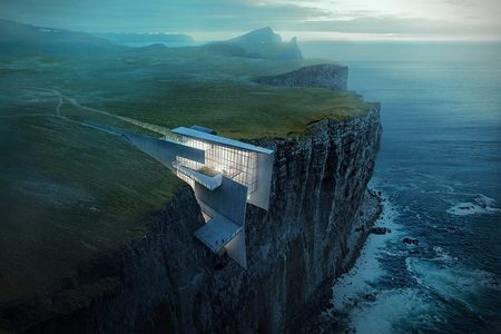Illustratie voor: Deze Villa op de Rand van een Klif in IJsland Heeft een Extreem Uitzicht
