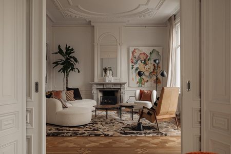 Interieur van de woning van Fokke de Jong in Amsterdam