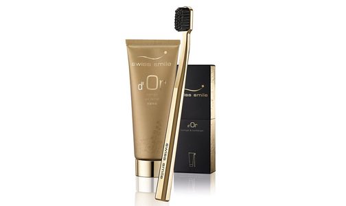 swiss smile d'or golden toothpaste tandpasta neiman marcus Pure Luxe