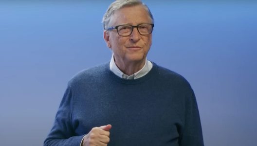 Bill Gates tijdens een conferentie van Microsfot