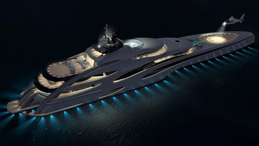 Illustratie voor: Sam Sorgiovanni Onthult 120m Echo Yachts Trimaran Concept