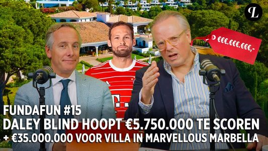 Illustratie voor: Nieuwe FundaFun-aflevering: het penthouse van Daley Blind, een vakantievilla van € 35.000.000 in Marbella en supercars in de woonkamer