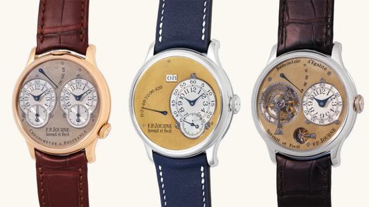 De F.P. Journe-horloges die naar de veiling gaan
