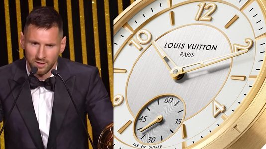 Gespot Lionel Messi draagt 18-karaats Louis Vuitton horloge bij Ballon d'Or ceremonie