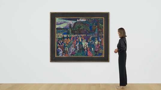 Het schilderij Das bunte Leben van Wassily Kandinsky dat naar de veiling ging