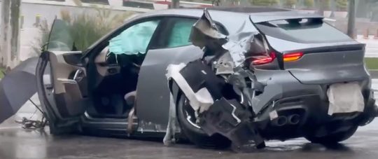 Ferrari Purosangue crash