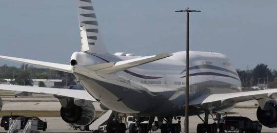 De Boeing 747-privéjet die voor de Amerikaanse president Donald Trump bestemd zou zijn