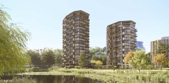 Een impressie van de nieuwe Nobu-woontorens in Amsterdam