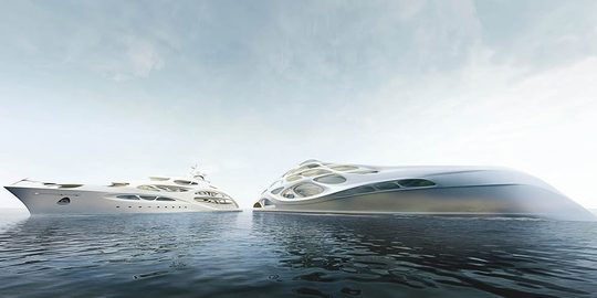 Illustratie voor: Dit Futuristische Superjacht is een Organisch Wonder (video)