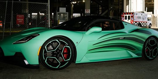 De groene Maserati MC20 van basketballer James Harden