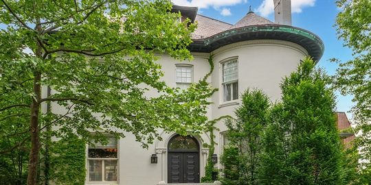 De voorzijde van de woning in Washington