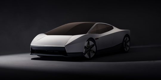 De voorkant van de Tesla Roadster