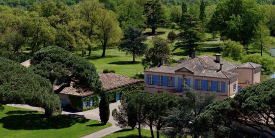 De bovenzijde van Château d'Éscudes van Ton du Chatinier in Frankrijk