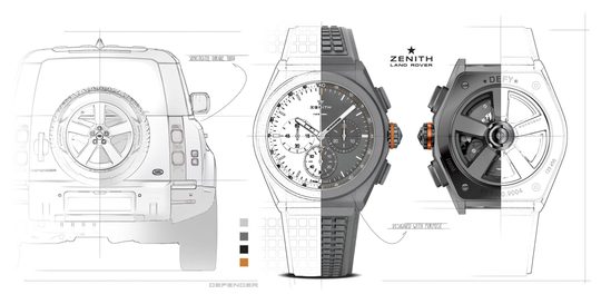 Land Rover Zenith Defy 21 Edition horloge Land Rover Defender Pure Luxe
