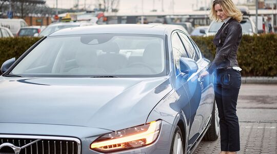 Illustratie voor: Volvo gaat auto’s zonder fysieke sleutel leveren (met video)