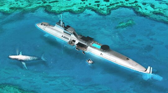 Illustratie voor: Vergeet Die Simpele Superyachts: Dit Is De Grootste Superyacht Onderzeeër Ter Wereld