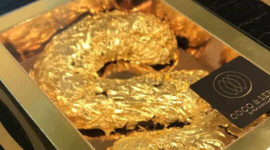 gouden sinterklaasletter Coco & Sebas Pure Luxe