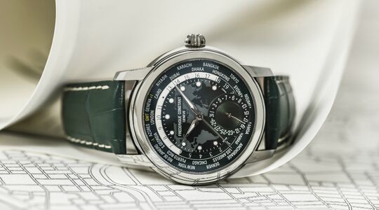 frederique constant classic worldtimer groen horloge Baselworld Pure Luxe