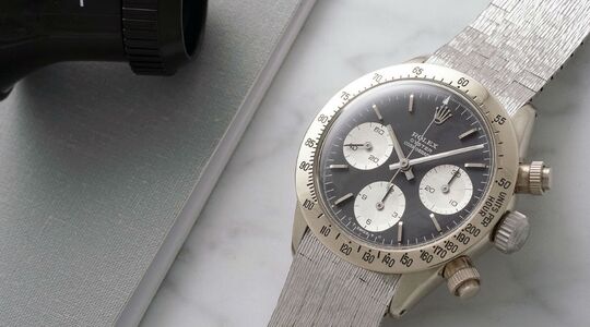 Rolex daytona Unicorn reference 6265 witgoud John Goldberger Philips auctions Pure Luxe