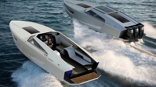 flying flipper superfly gto 42 boot red yacht design Pure Luxe