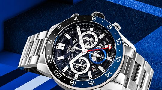 Baselworld Tag heuer carrera chronograph gmt horloge Pure Luxe