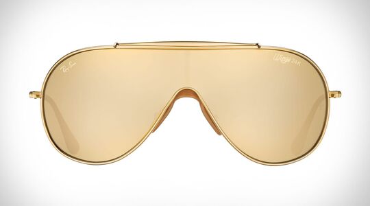 ray-ban golden wings 24k gouden zonnebril Pure Luxe