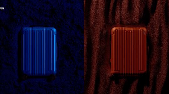 Rimowa aluminium koffers marine scarlet kleuren Pure Luxe