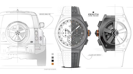 Land Rover Zenith Defy 21 Edition horloge Land Rover Defender Pure Luxe