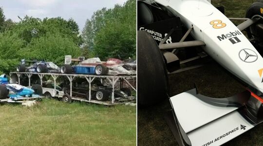 Verlaten F1-autokerkhof ontdekt